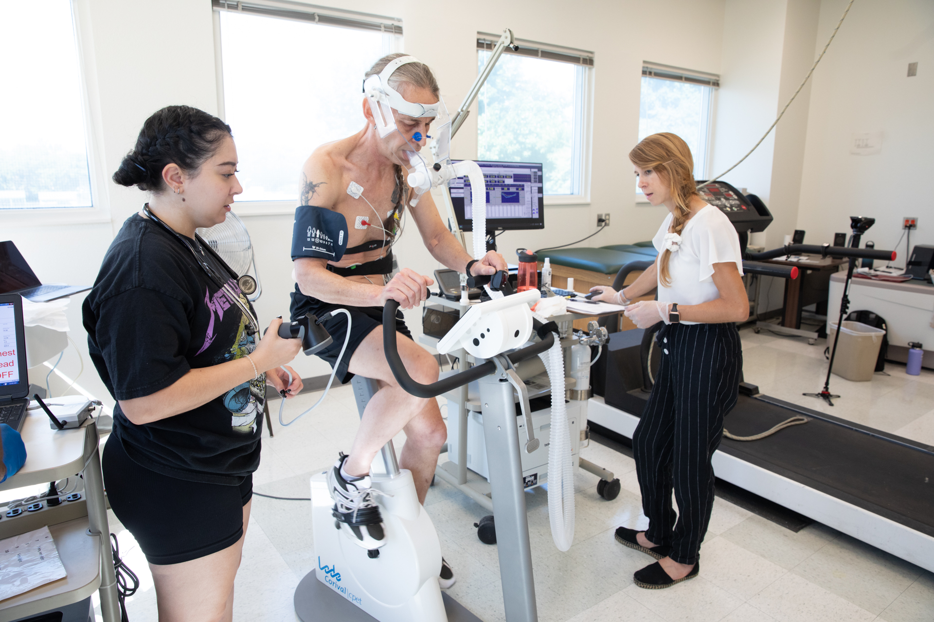 A Parkinson's patient participates in exercise as part of a research study on its link to easing disease symptoms.