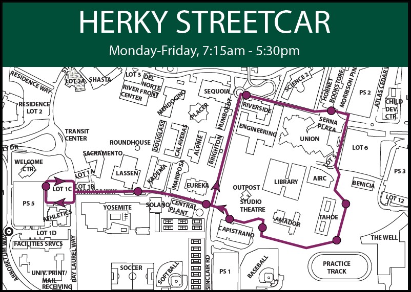 Herky Streetcar Route Map and Schedule