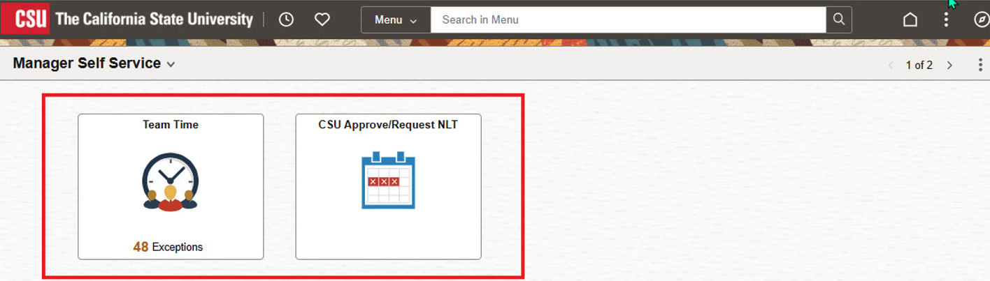 CHRS Approver Manager Home Screen