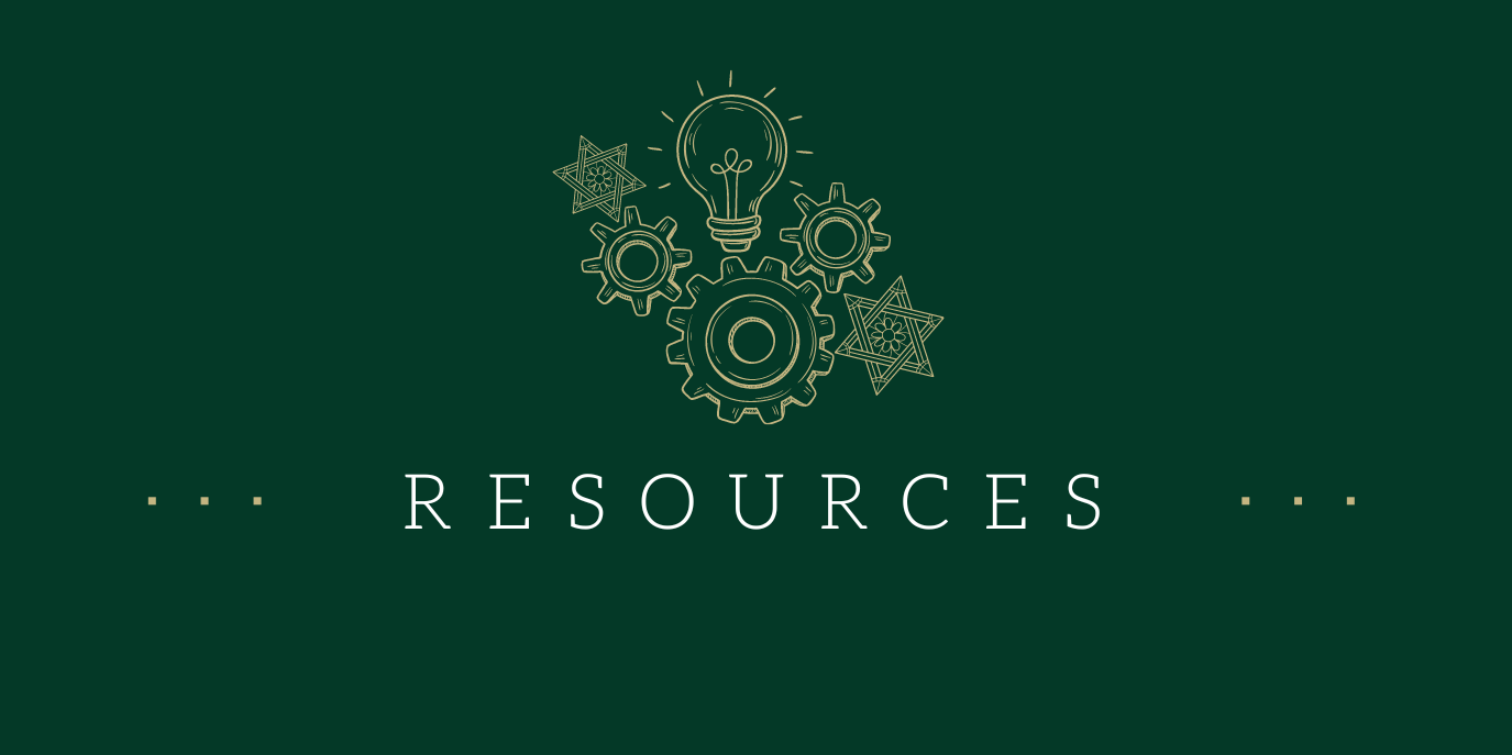 decorative image with the word resources