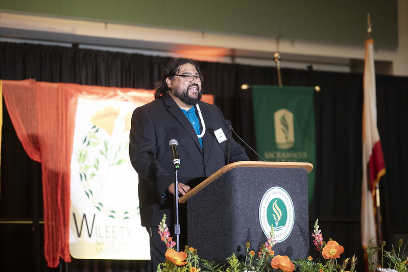 Joaquin Tarango speaking at the grand opening