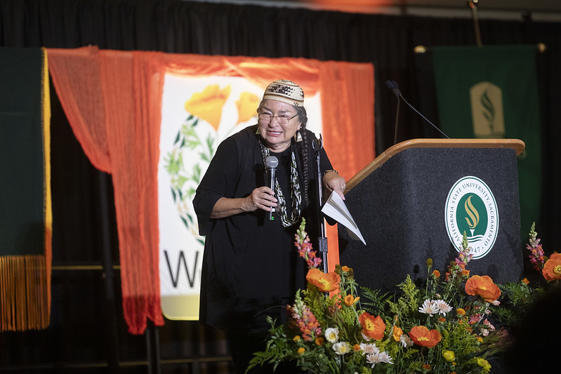 Dr. Annette Reed speaking at the grand opening ceremony.