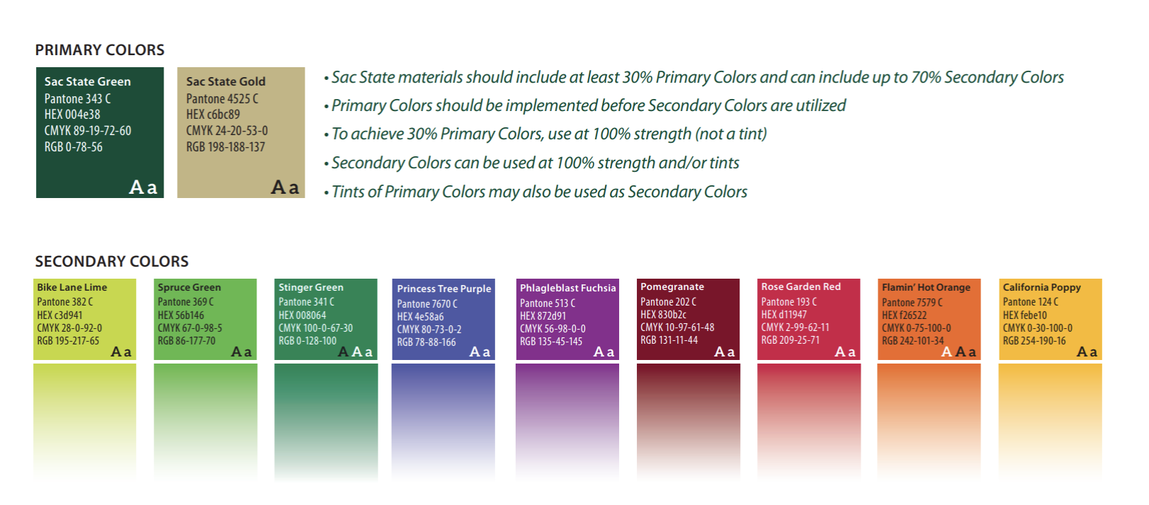 color palettes