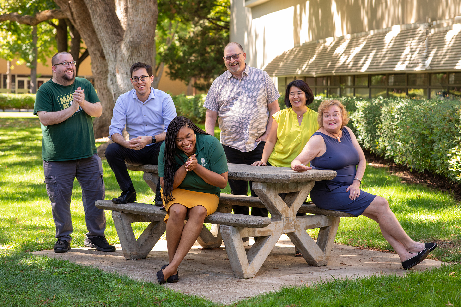 L-R: Daniel Wilson, Jonathan Morales, Lanaya Lewis, Brian Blomster, Jenn