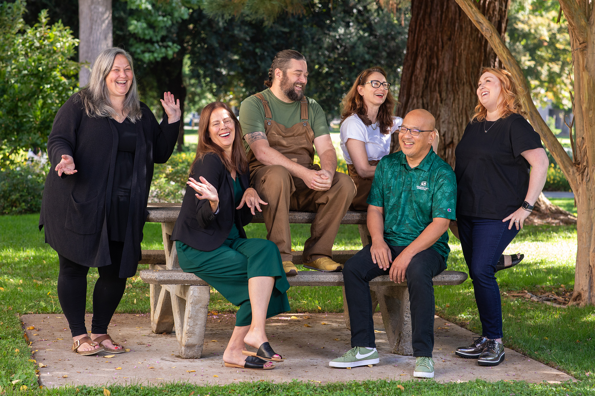 L-R: Becky Repka, Carol Nicknig, Phillip Altstatt, Karen Booth, Sam Maca