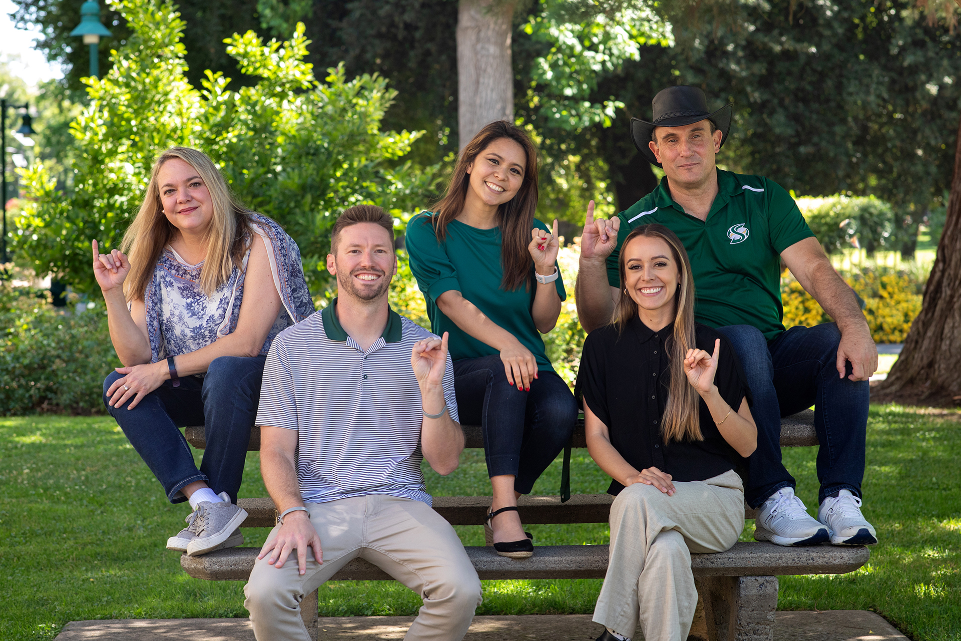 L-R: Andrea Price, Sam Churich, Jessica Vernone, Bibiana Ortiz, Rob Neep