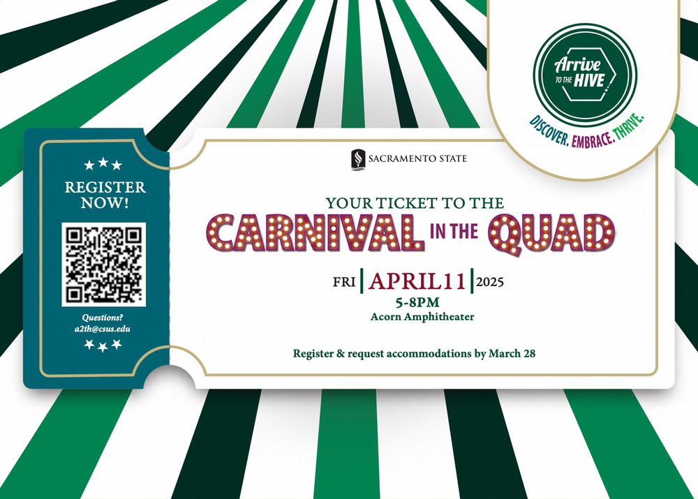 An image of the Carnival in the Quad flier on April 11, 2025 at Sac State