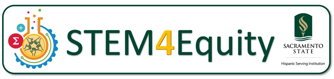 stem4equity header banner with the Sacramento State Logo