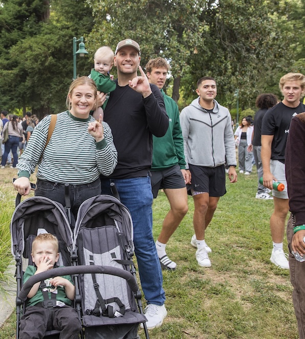Young family and two kids
