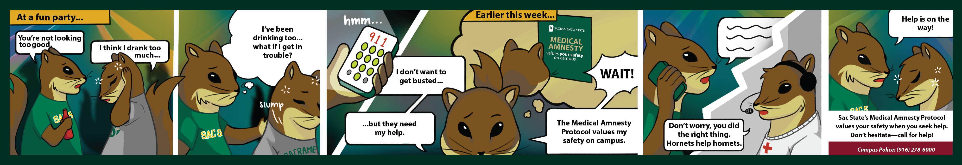 medical amnesty horizontal comic strip one