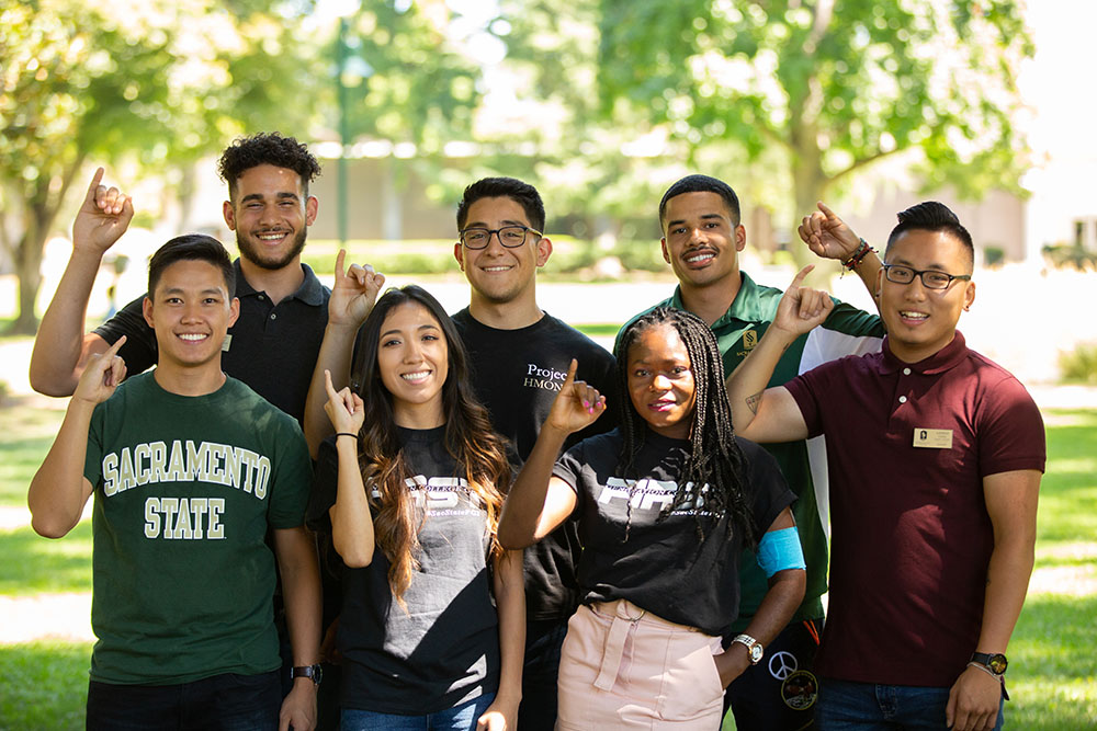 Group of students smiling at the camera