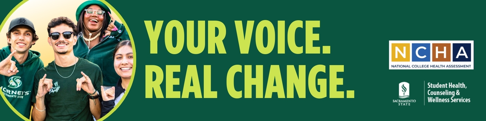 Your Choice. Real Change. Banner