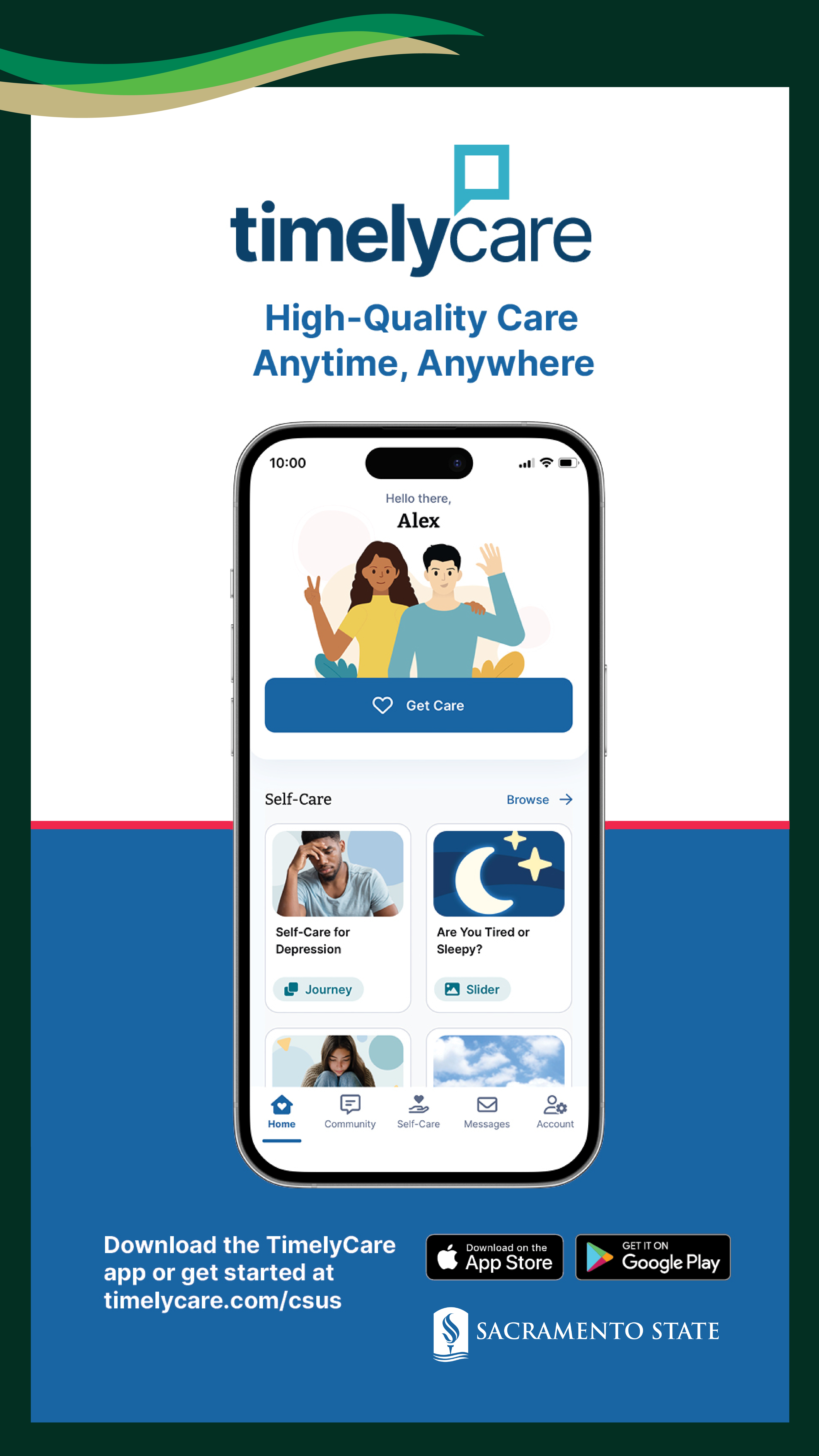 TimelyCare Flier to Download App
