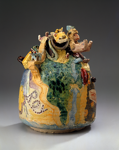 Robert Arneson and Roy De Forest ceramic pot