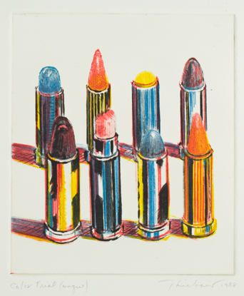 eight lipstick containers in color upright