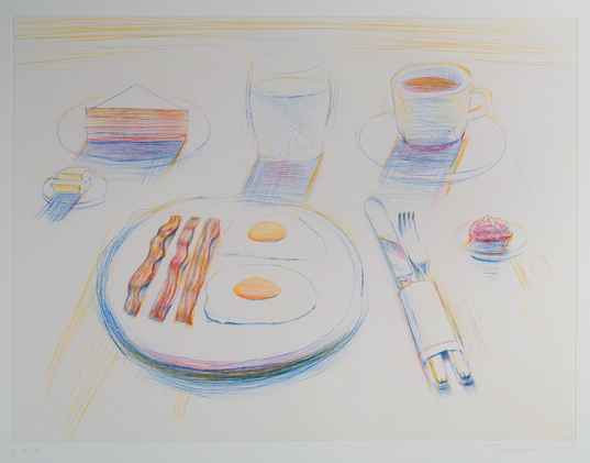 breakfast meal laid out on table