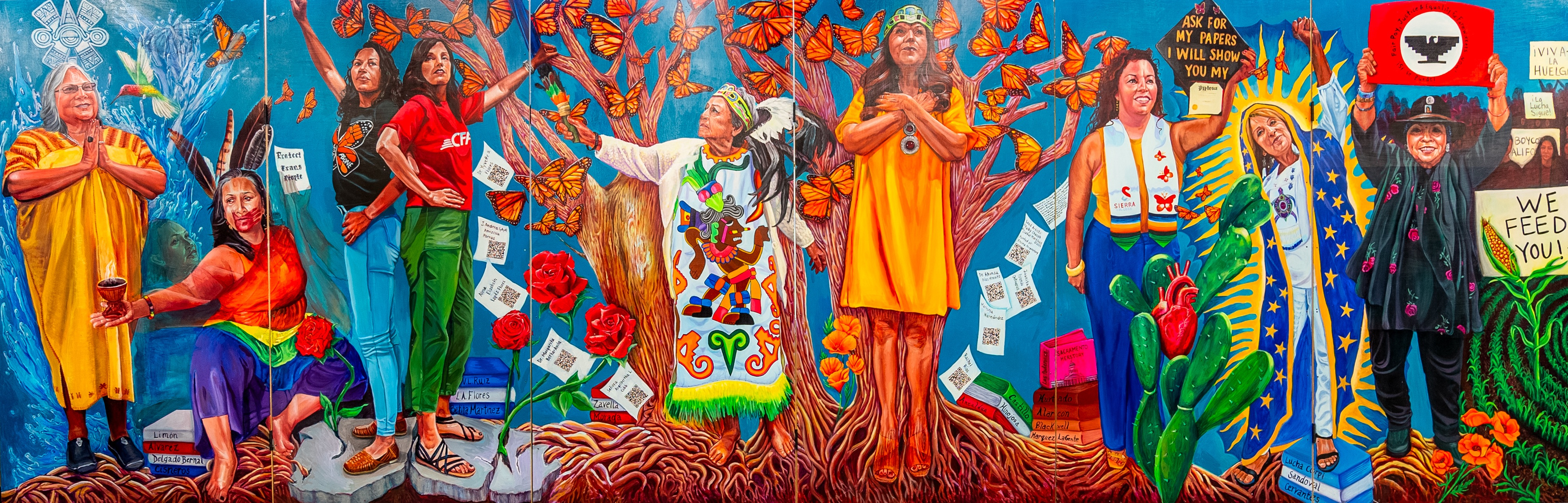 image of mural by sacramento collective called poderosas