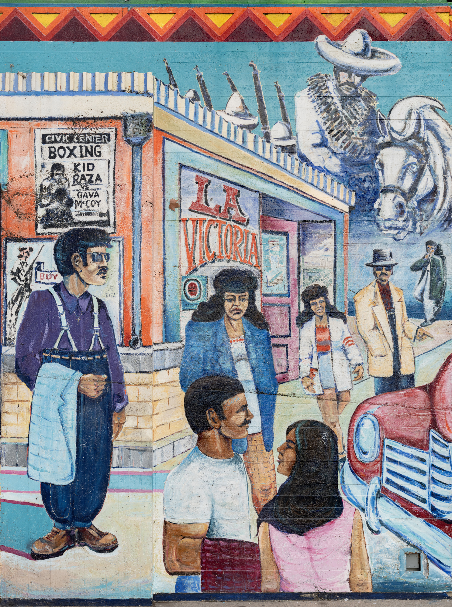 rcaf mural featuring several figures on a public street