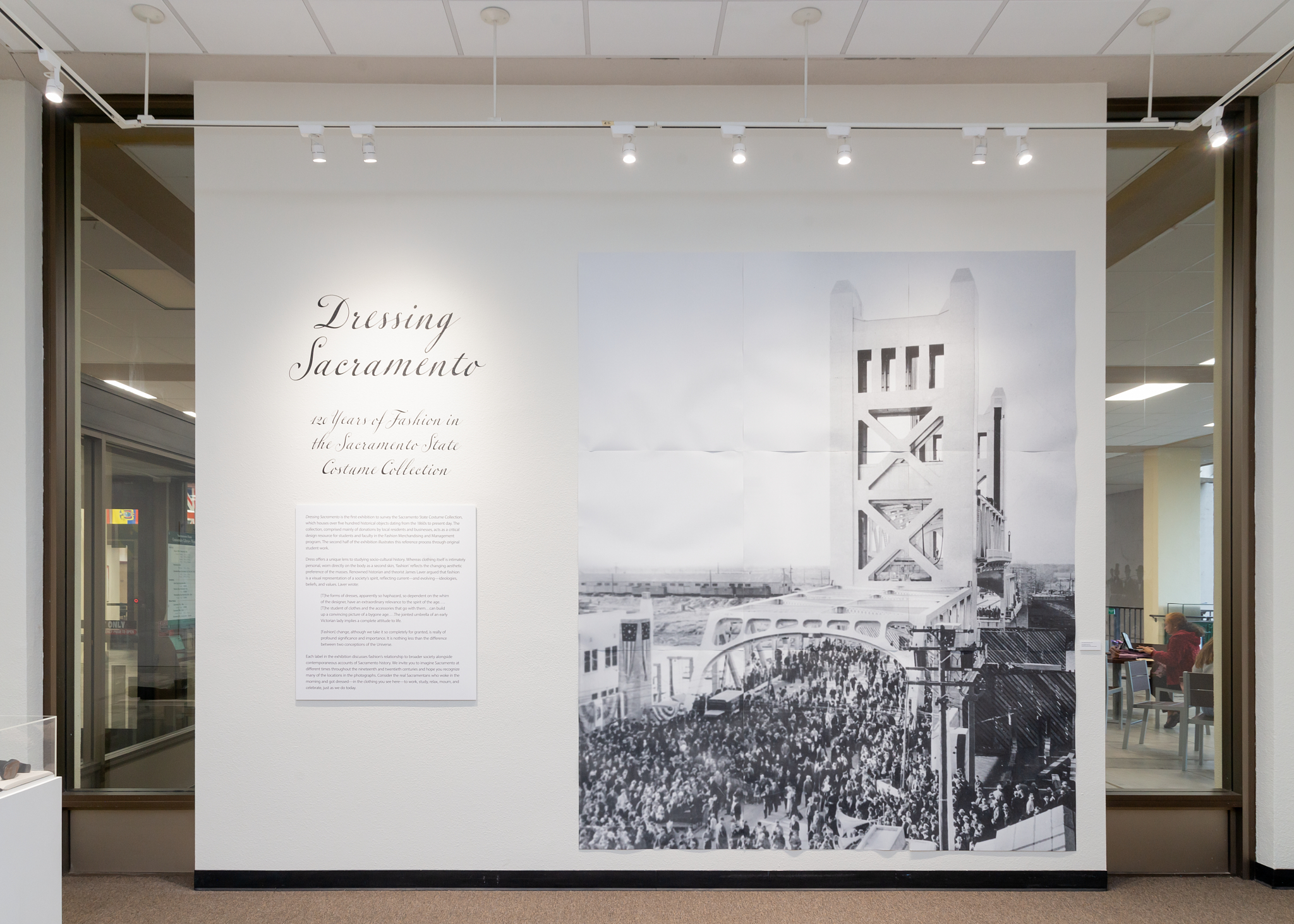 installation shot of dressing sacramento exhibit