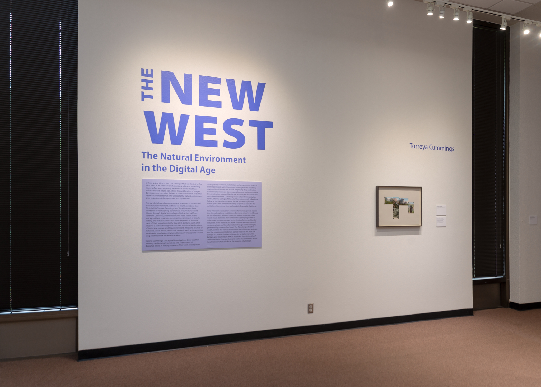 installation shot of the new west exhibit